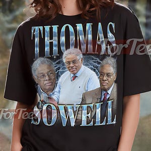 Vintage shirt THOMAS SOWELL, T-shirt Thomas Sowell Hommage, Thomas Sowell-fan, Thomas Sowell retro-trui jaren 90, Thomas Sowell Merch #tpc