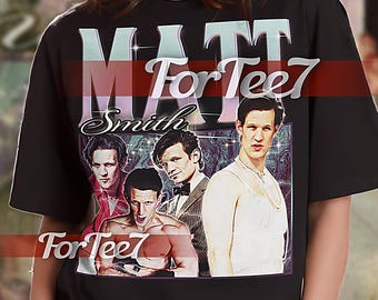 Koszulka vintage MATT SMITH, koszulka z hołdem dla Matta Smitha, koszulki dla fanów Matta Smitha, sweter retro z lat 90. Matta Smitha, gadżet Matta Smitha #saf