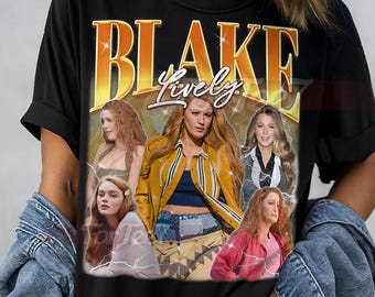 Maglietta BLAKE LIVELY, maglietta vintage Blake Lively, magliette Blake Lively, maglione retrò anni '90 Blake Lively, merchandising Blake Lively #saf