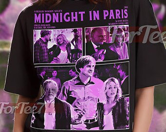 Camiseta vintage de Medianoche en París, camiseta homenaje a Medianoche en París, camisetas de fans de Medianoche en París, Medianoche en París retro de los 90 #saf