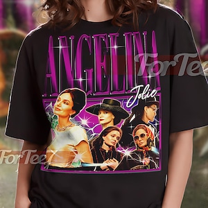 ANGELINA JOLIE Vintage Shirt, Angelina Jolie Homage Tshirt, Angelina Jolie Fan, Angelina Jolie Retro 90s Sweater, Angelina Jolie Merch #saf