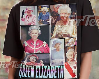 QUEEN ELIZABETH Shirt, Queen Elizabeth Homage Tshirt, Queen Elizabeth Fan Tees, Queen Elizabeth Retro 90s, Queen Elizabeth Merch #saf