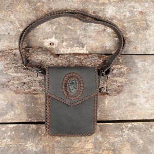 Leather Black Cross Body Bag Gift Adjustable Belt || Festival Fanny Pack For Unisex.