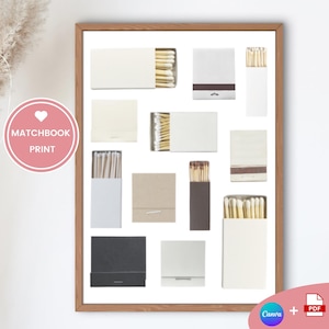 Matchbox Poster Template - Digital Download -Blank Matchbox Template- Matchbook Poster Template - custom Matchboxes- Matchbook Art