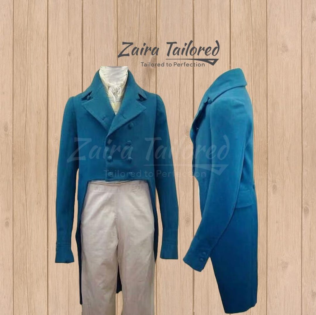 Men's Retro Exquisite Floral Single Breasted Tailcoat Jacket Suit