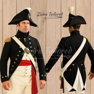 Napoleonic Era Military Officer Uniform – 18th Century French Revolution Costume
