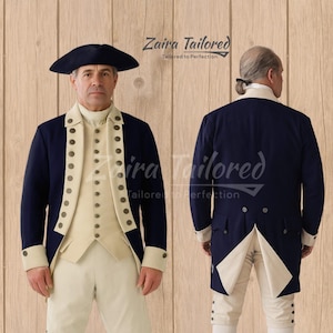 George Washington Uniform: Custom Wool Continental Army Costume