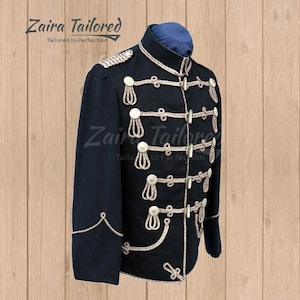 Chaqueta de húsar personalizada: abrigo militar antiguo - Uniforme de recreación histórica