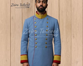 ナポレオン王室軍服：ブルーウールの将校用コート - Etsy 日本