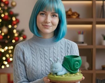 Slak theelichthouder bloempot 3D-printbestand (STL), schaalbaar ontwerp