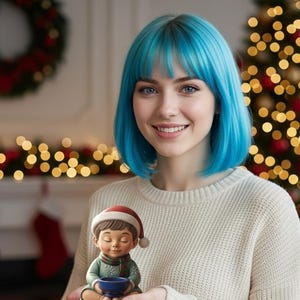 Meditating Christmas Child Figurine 3D Model | Peace Gift, Desk Bowl Holder (Digital File)