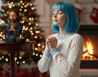 Jesus Candle Holder 3D Model STL | Religious Decor, Resin Print (Digital Download)