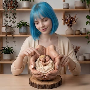 Sleeping Twin Angels Sculpture – 3D Printable STL Model (Digital Download)