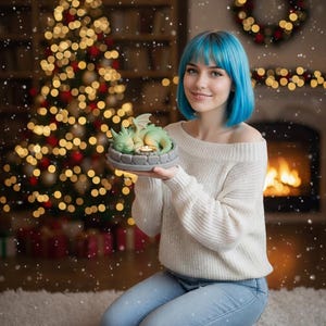 Portavelas con forma de dragón durmiente, decoración para velas con criaturas fantásticas (archivo STL digital)