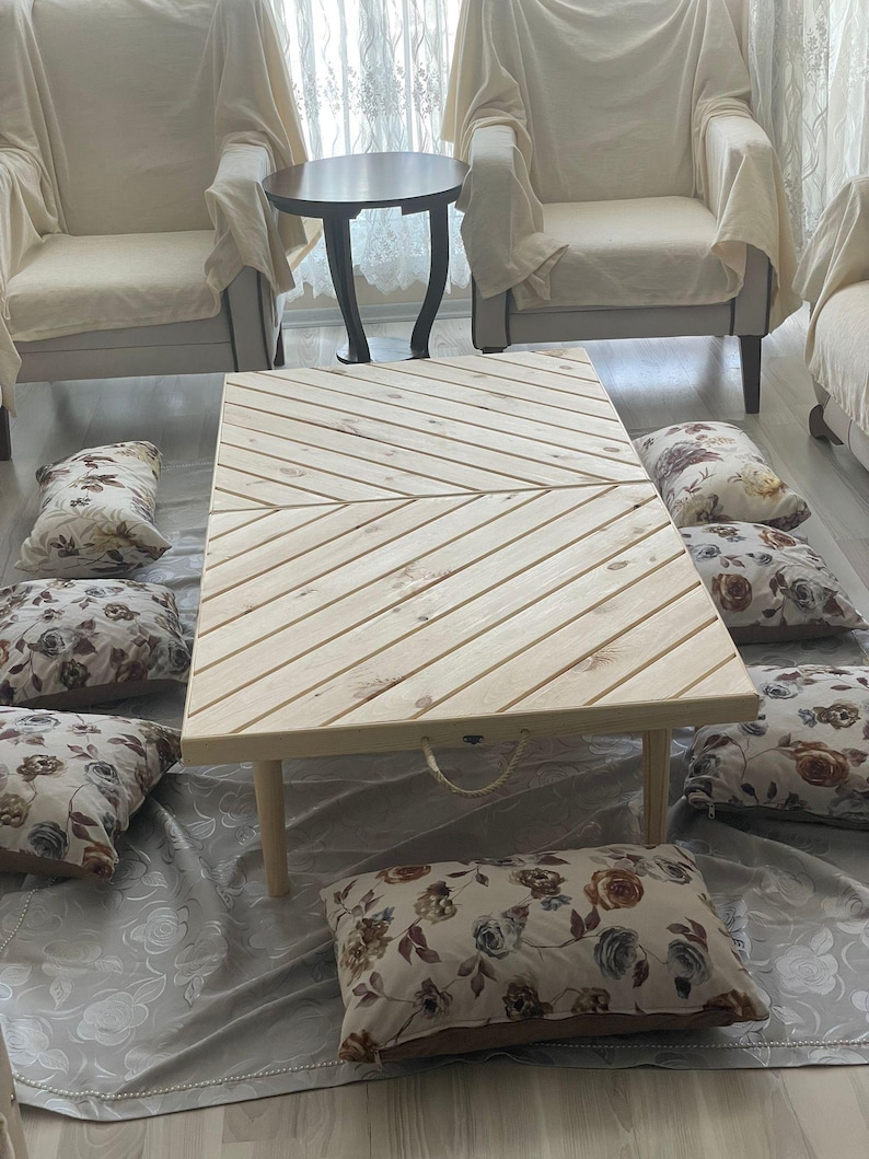 Table Pliante En Bois Pour Pique-nique – Modèle Portable, Style Bohème – Pour Voiture, Extérieur, Camping
