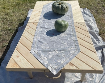Handmade Folding Picnic Table: Low Seating Boho Beach Table