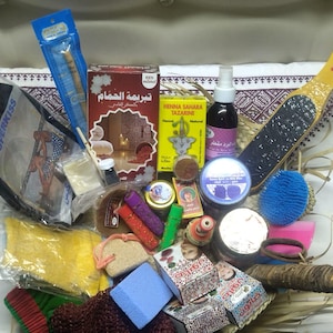 Moroccan Hammam Pack/ Spa Products/ Natural Products/ Moroccan Traditional/ Handmade Moroccan/ Kit For Gift/ Black Soap/ Rose Water.