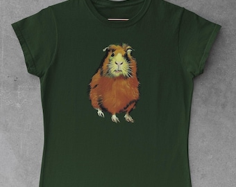 Camiseta de conejillo de indias, linda camiseta unisex de algodón, camiseta para amantes de los animales, divertida camiseta para mascotas, regalo para dueños de conejillos de indias, ropa informal para uso diario.