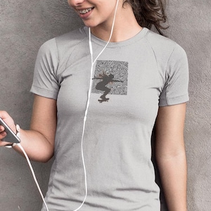 Gift For Girl Skater t-shirt trendy skateboard t shirt gift for skateboarder girl tshirt star urban wear skater teensge girl skateboarder