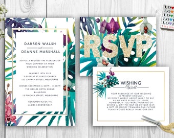 Tropical Wedding Invitations