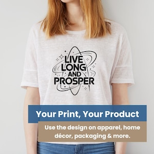 Star Trek &#39;Live Long & Prosper&#39; SVG File: Cricut, T-Shirts, Mugs