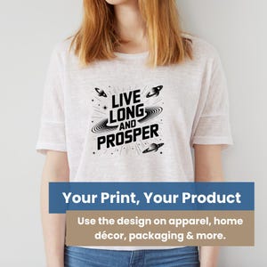 Star Trek &#39;Live Long & Prosper&#39; SVG File: Cricut, T-Shirts, Mugs
