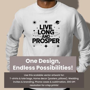 Live Long and Prosper SVG: Star Trek Vector Design for Cricut