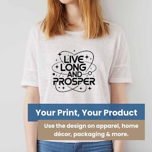 Live Long and Prosper SVG: Star Trek Vector Design for Cricut