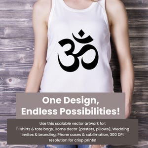 Om Symbol Vector Art – Spiritual Digital Download for Cricut & Sublimation, Printable Om Symbol, Printable Yoga Decor for Home and Gifts