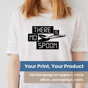 Matrix Quote Typography Svg for Cricut, There Is No Spoon SVG, Matrix Movie Inspiration for T-Shirts, Posters, Mugs, Wall Art, Svg, Png, Pdf