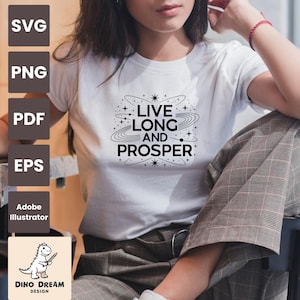 Live Long and Prosper SVG: Star Trek Vector Design for Cricut