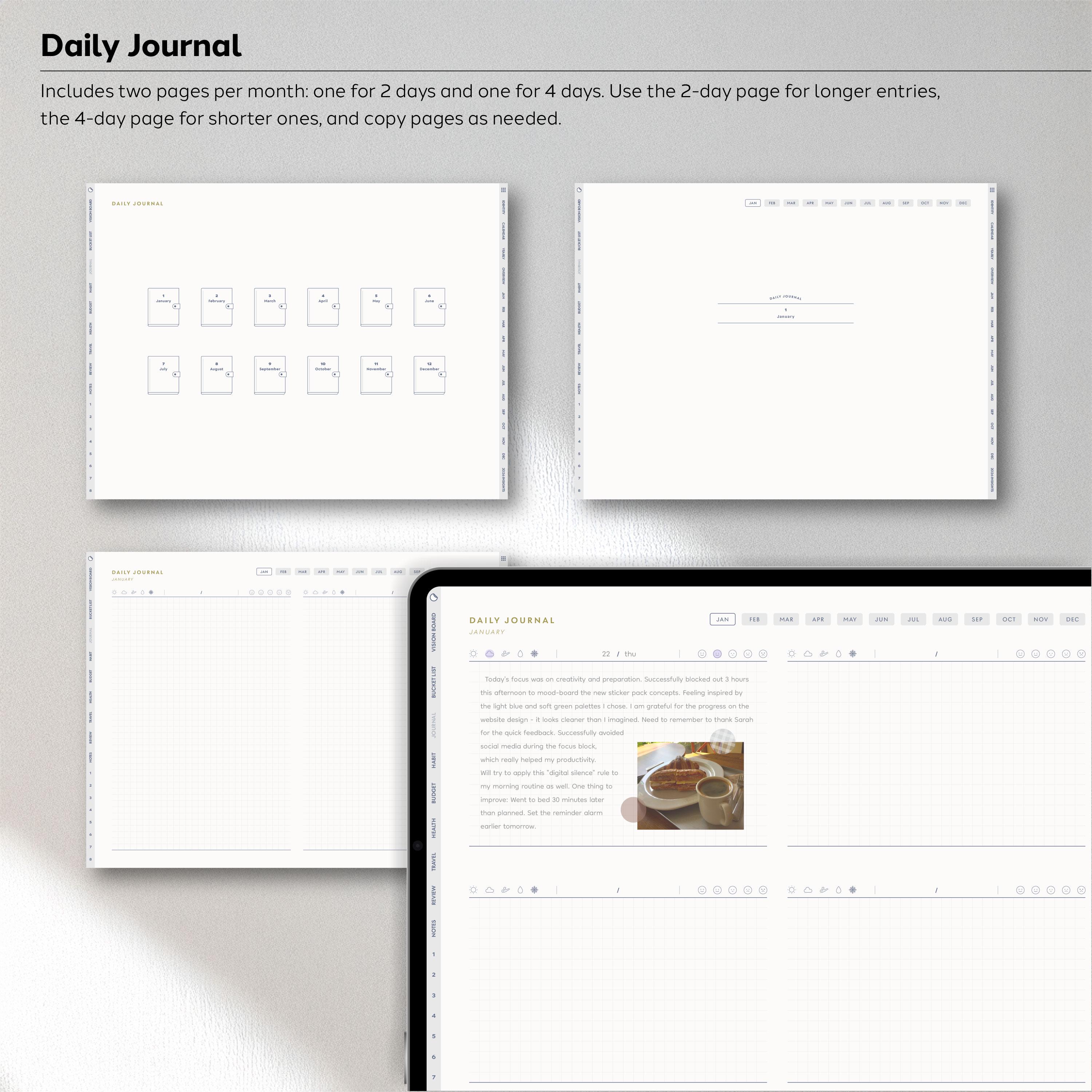 2026 Digital Planner for Goodnotes | All-in-one iPad Planner (PDF, PNG ...