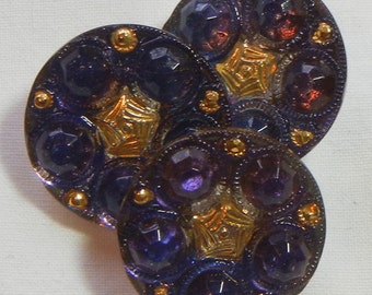 Kleine Rose Fenster Tschechische Glas Knopf (3)