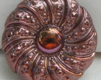 Button Pouf Czech Glass Button