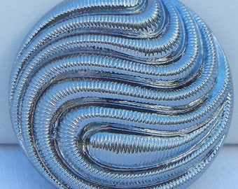Larger Curves Czech Glass Button