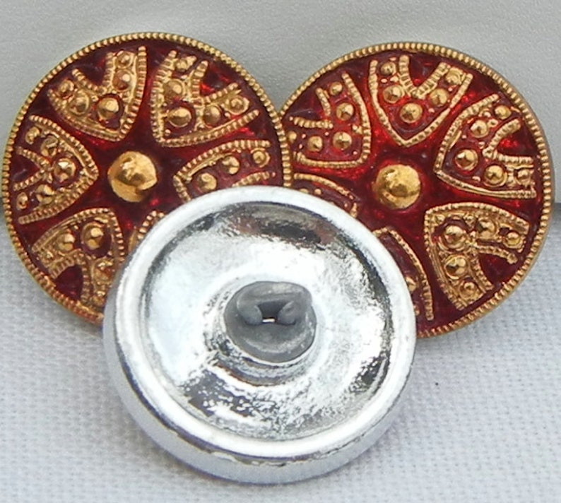 Small Drama Czech Glass Button