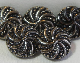 Tiny Twirlers Czech Glass Buttons (5)