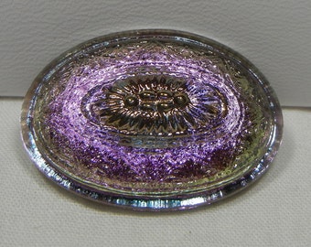 Large Lacy Oval Czech Glass Button