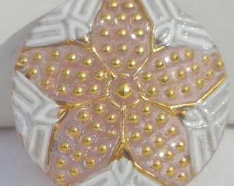 Punkte und Linien-Blume-Tschechische Glas-Taste