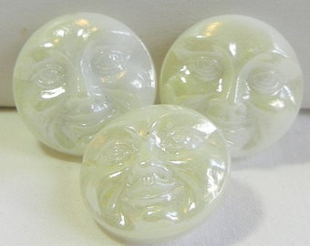 Small Face Czech Glass Buttons (3)