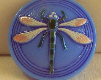 Larger Dragonfly Czech Glass Button