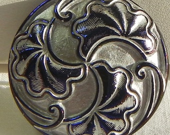 Ginkgo Leaf Czech Glass Button
