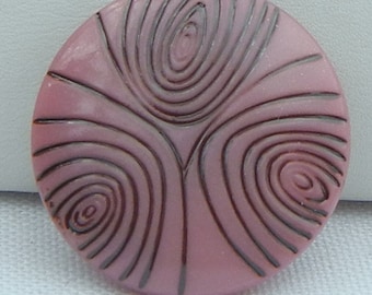 Fingerprint Czech Glass Button