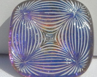 Op Art Style Czech Glass Button