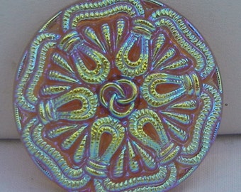 6 Knots Czech Glass Button