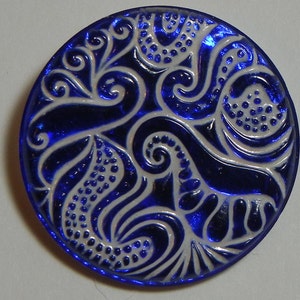 Curls Czech Glass Button