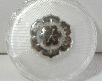 Simple Flower Czech Glass Button