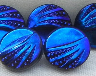 Tiny Comet Czech Glass Button (5)