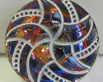 Five Point Star Czech Glass Button