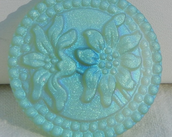 Field Flowers Czech Glass Button